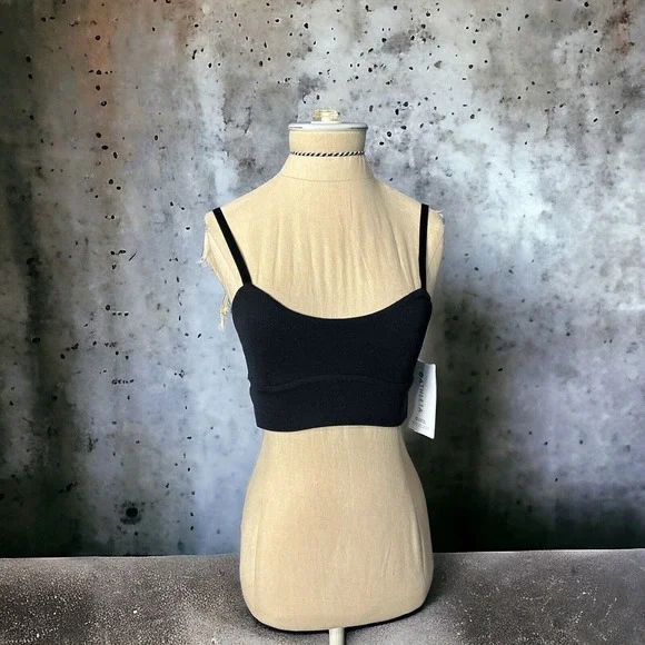 fitted lace wedding dress Athleta Black Sleeveless Soft Well Rested Rib Sleep Dress main image 0